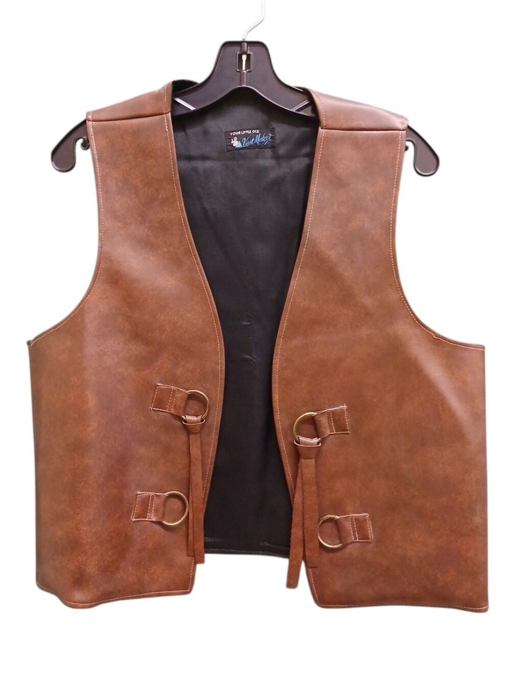 Vintage Your Little Ole Vest Maker Faux Leather Vest Medium
